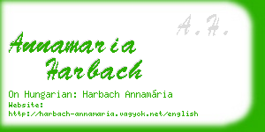 annamaria harbach business card
